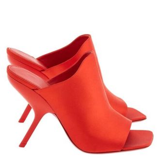 Ferragamo Flame Red Era X5 Mules, Size 7 B