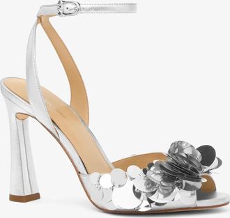 Michael Kors Loretta Sequin Embellished Metallic Sandal