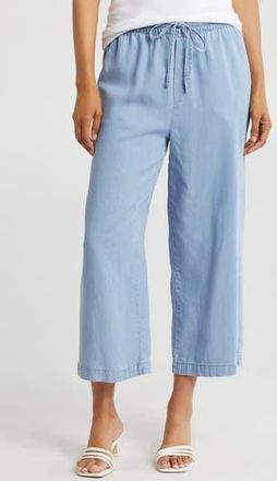 DKNY Tencel Lyocell Cropped Pants in Light Chambray at Nordstrom Rack, Size X-Small