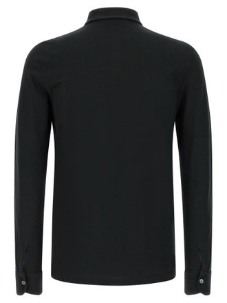 Zanone Ice Cotton Polo Shirt - Black