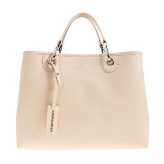 Emporio Armani Handbags, female, Pink, Size: ONE SIZE Medium MyEA shopper bag with deer print