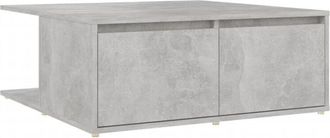 vidaXL Vidaxl - Mesa de centro madera contrachapada gris hormigón 80x80x31 cm