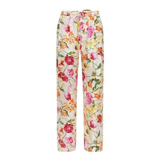 Kenzo Wildflower Zijden Broek - Dames - Wijde Broeken - Veelkleurig - S - Broeken