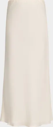 Toccin Heidi Bias-Cut Silk Slip Skirt
