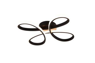 Trio Leuchten Sourcing Modelo Elegant L&aacute;mpara De Techo Negra 40 Cm Led