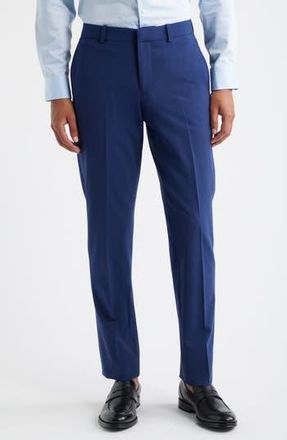 Nordstrom Henrik Trim Fit Solid Stretch Wool Suit Pants in Navy Peacoat at Nordstrom Rack, Size 33