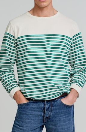 Scalpers Camp Stripes Ls Tee in Green at Nordstrom, Size Xx-Large Eu