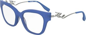 Karl Lagerfeld Cat-eye Zonnebril - Dames - Brillen - Blauw - 52 MM - Accessoires