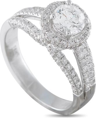 Luxury Bazaar 18K White Gold 1.13ct Diamond Ring MF12-050126