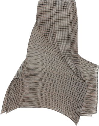 Issey Miyake Womens Brown Polyester Mini Skirt