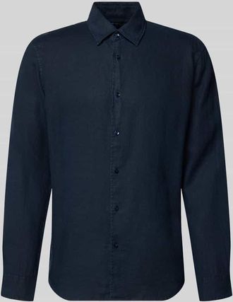 Mc Neal Leinenhemd mit Kentkragen in Dunkelblau, Gr&ouml;&szlig;e XXXL