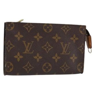 Louis Vuitton Pre-owned Clutches, female, Brown, Size: ONE SIZE Pre-owned Canvas Pouch