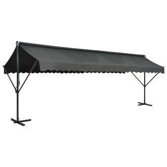 vidaXL Vidaxl - Toldo De Pie Independiente Gris Antracita 600x300 Cm