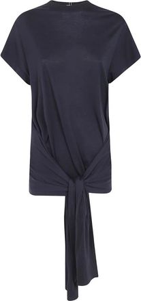 Toteme Tie Waist Jersey Top - Dames - T-shirts - Zwart - S - Katoen - Tops