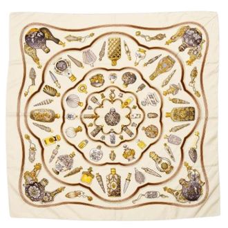 Herm&egrave;s Pre-owned Scarves, female, Multicolor, Size: ONE SIZE Pre-owned Quimporte LE Flacon Silk Scarf