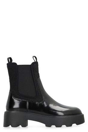 Tory Burch Black Solid Chelsea Boots
