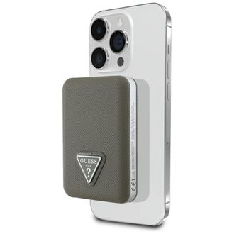 OEM Bater&iacute;a Externa Guess Grained Triangle De 5000 Mah Y 15 W Con Conexi&oacute;n Usb-c Y Magsafe (color Marr&oacute;n)