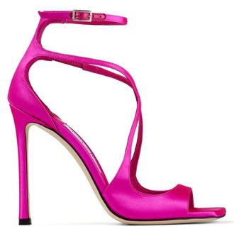 Jimmy Choo London Azia 110 Satin Sandals, Brand Size 35.5 ( US Size 5.5 )