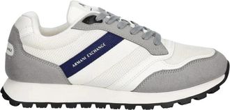 A|X Armani Exchange Logo-print Panelled Sneakers - Heren - Sneakers - Beige - 44 EU - Su&egrave;de - Schoenen
