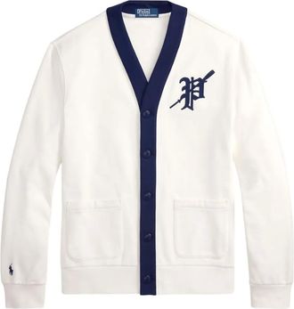 Polo Ralph Lauren logo-patch button-fastening cardigan - White