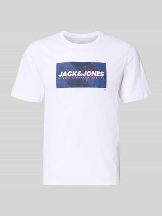 Jack & Jones Jack & Jones Regular Fit T-Shirt aus reiner Baumwolle Modell COLE in Weiss, Gr&ouml;&szlig;e XXL