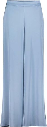 Vera Mont Dames, Broeken, Blauw, Maat: S Satijn