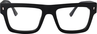 Dsquared2 Icon 0023 Optisch Montuur - Heren - Brillen - Zwart - 53 MM - Leer - Accessoires