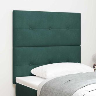 vidaXL Headboard Height Adjustable Dark green 80 cm Velvet vidaXL