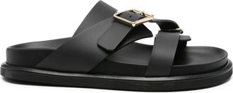 DONNAR&igrave; Leren sandalen - Zwart