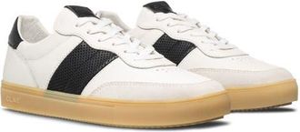 Clae Davis Perforated Low Top Sneaker in White Black Light Natural Gum at Nordstrom, Size 11.5