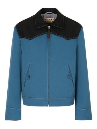 Marni pointed zip-fastening jacket - Blue