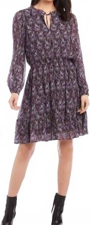 Karen Kane Long Sleeve Tiered Dress In Rainforest