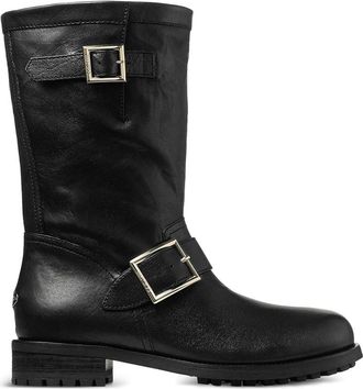 Jimmy Choo London Black Leather Mid Boots