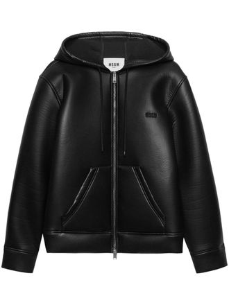 Msgm Felpa con cappuccio e zip - Nero