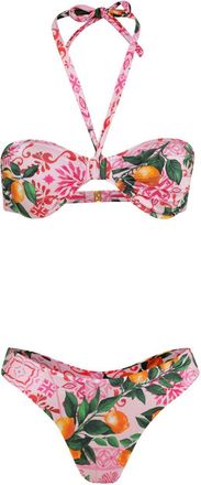 Brigitte Set bikini con stampa - Rosa
