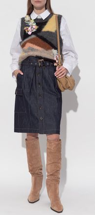 Munthe Skirt Raina, Womens, Navy Blue