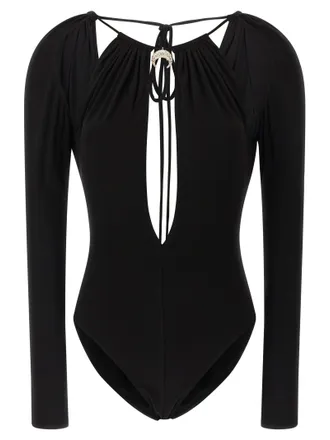 Marine Serre Womens Jewel Pendant Bodysuit
