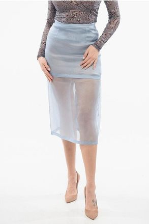Super Blond Silk Sheer Layered Skirt size 42