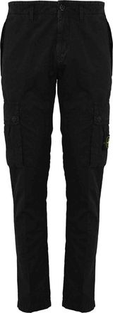 Stone Island Trousers In Old Effect Canvas