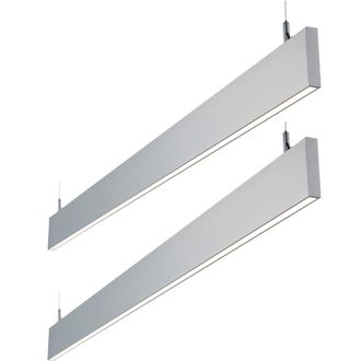 Loops 2 PACK Slim Commercial Suspension Light - 1500mm x 20mm - 40W Cool White LED