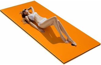 Costway Costway Colchoneta Flotante 220 X 90 Cm, Resistente A Las Rasgaduras Con 3 Capas De Espuma Xpe (naranja)