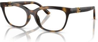 Dolce & Gabbana 52mm Butterfly optical glasses in Tortoise at Nordstrom