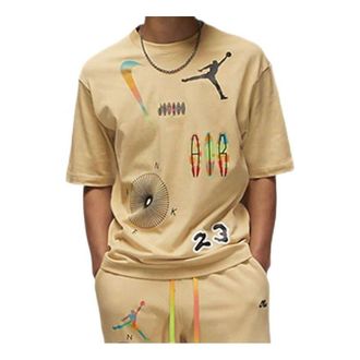 Nike Jordan Air Jordan Graffiti Logo T-Shirt Khaki DQ7363-252