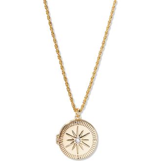 Brook & York Mel Compass Locket Pendant Necklace in Gold at Nordstrom