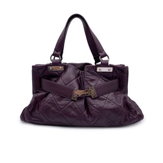 Chanel Pre-owned Womens Leather Handbag ParisLondres - Purple - One Size