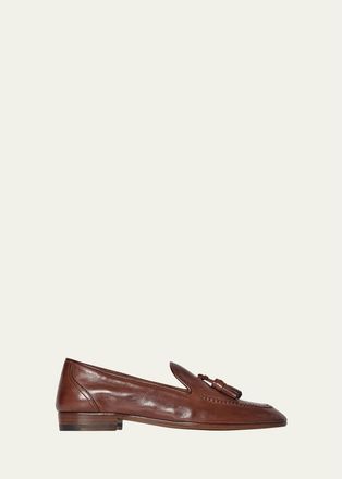 The Row Caden Leather Tassel Loafers