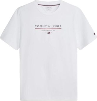 Tommy Hilfiger Logo T-shirt - Heren - T-shirts - Wit - L - Katoen - Tops