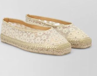 Castaner paoli espadrilles lace jute sole round toe