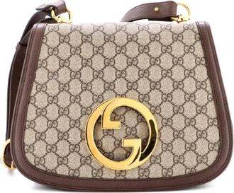 Gucci Blondie NM Top Handle Bag GG Coated Canvas Medium satchel - Bruin