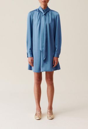 Claudie Pierlot Robe fluide col lavalli&egrave;re noir